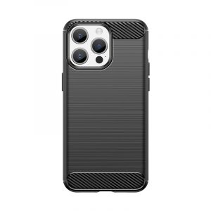 Husă flexibilă cu model de carbon pentru iPhone 15 Pro Max Carbon Husă - negru