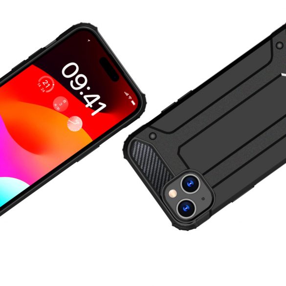 Husă iPhone 15 Hybrid Armor - negru