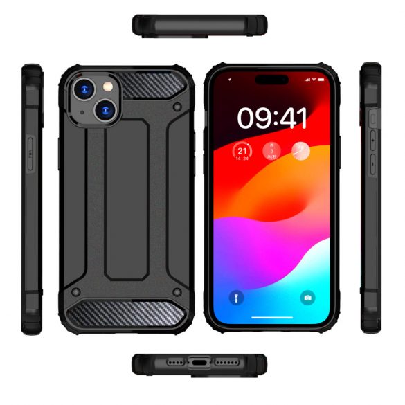 Husă iPhone 15 Hybrid Armor - negru