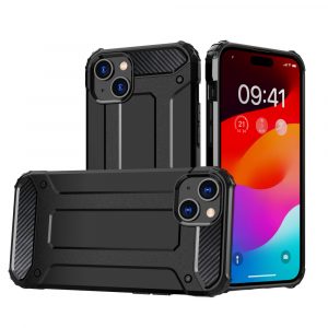 Husa Hybrid Armor pentru iPhone 15 Plus - neagra