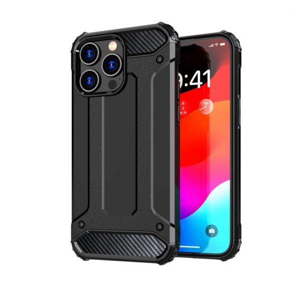 Husă Hybrid Armor pentru iPhone 15 Pro - neagră