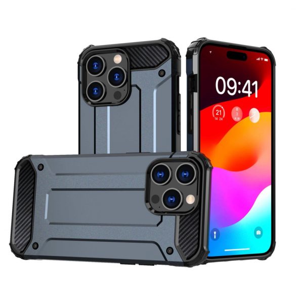 Husa Hybrid Armor pentru iPhone 15 Pro - albastra