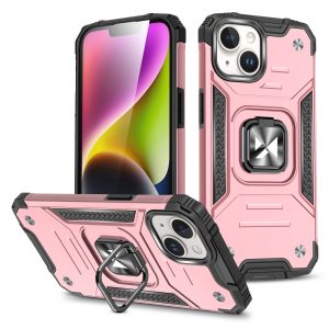 Husa blindata cu suport pentru degete pentru iPhone 15 Plus Wozinsky Ring Armor - auriu