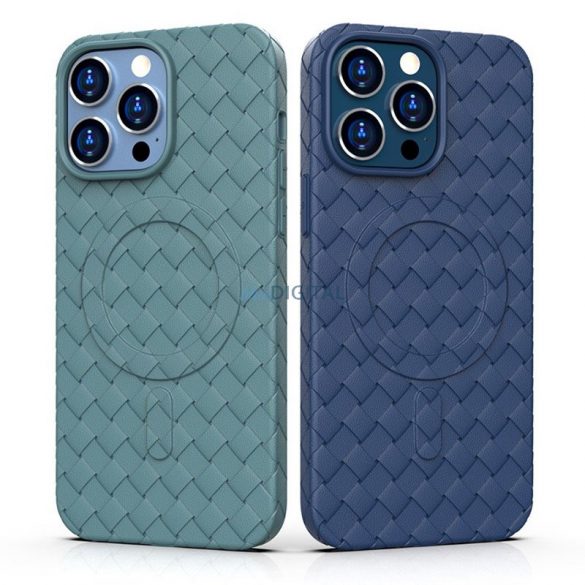 Husa Woven pentru iPhone 13 Pro Max - bleumarin