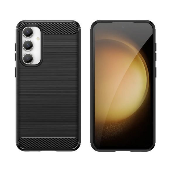 Husa flexibila cu model de carbon pentru Husa Samsung Galaxy S23 FE Carbon - neagra