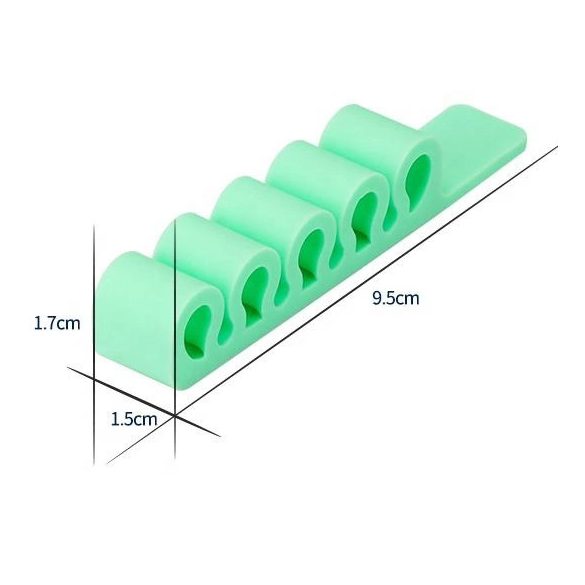 Silikonowy organizator biurowy - zielony