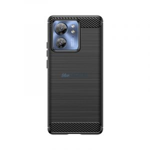 Husă din silicon Carbon Husă pentru Motorola Edge 40 - negru