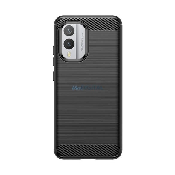 Husă din silicon Carbon Husă pentru Nokia X30 - negru