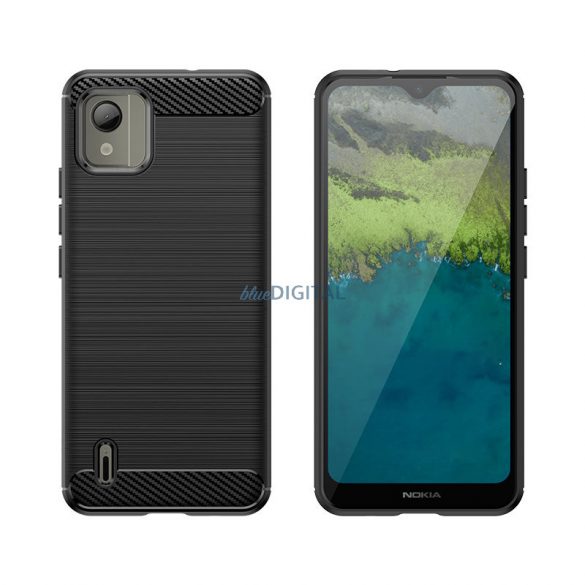 Husa din silicon Carbon Case pentru Nokia C110 - neagra