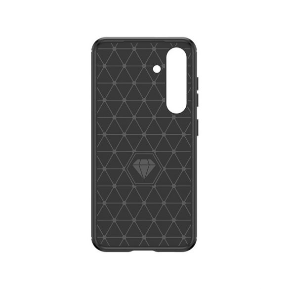 Etui Carbon Case pentru Samsung Galaxy S24 elastyczny silikonowy karbonowy pokrowec - czarny