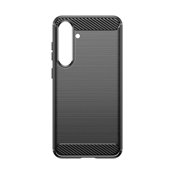 Etui do Carbon Case Samsung Galaxy S24+ elastyczny silikonowy karbonowy pokrowec - czarny