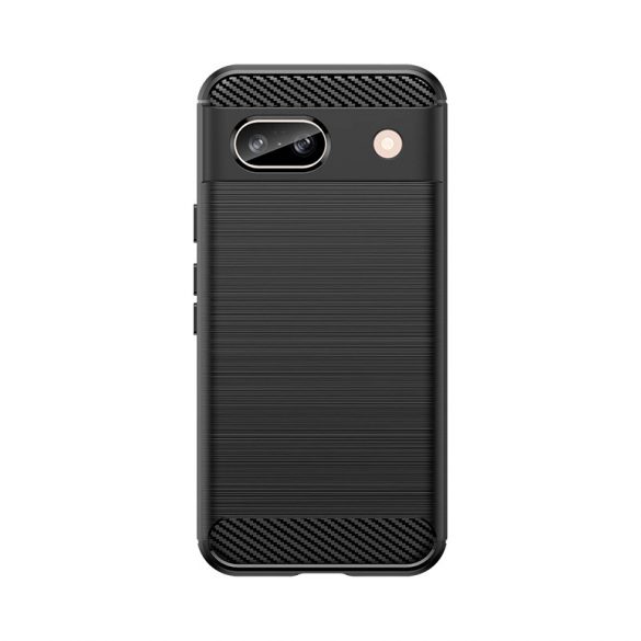 Etui Carbon Case pentru Google Pixel 8A elastyczny silikonowy karbonowy pokrowec - czarny