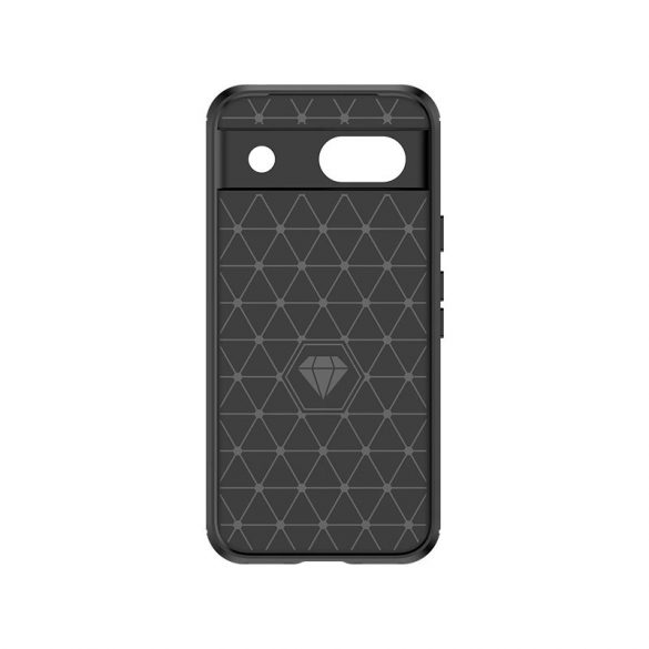 Etui Carbon Case pentru Google Pixel 8A elastyczny silikonowy karbonowy pokrowec - czarny