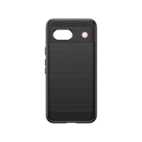 Etui Carbon Case pentru Google Pixel 8A elastyczny silikonowy karbonowy pokrowec - czarny