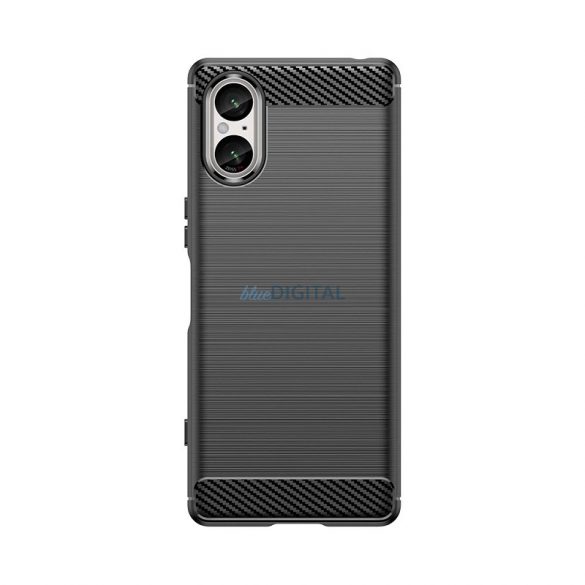 Husă Carbon pentru Sony Xperia 5 V - negru