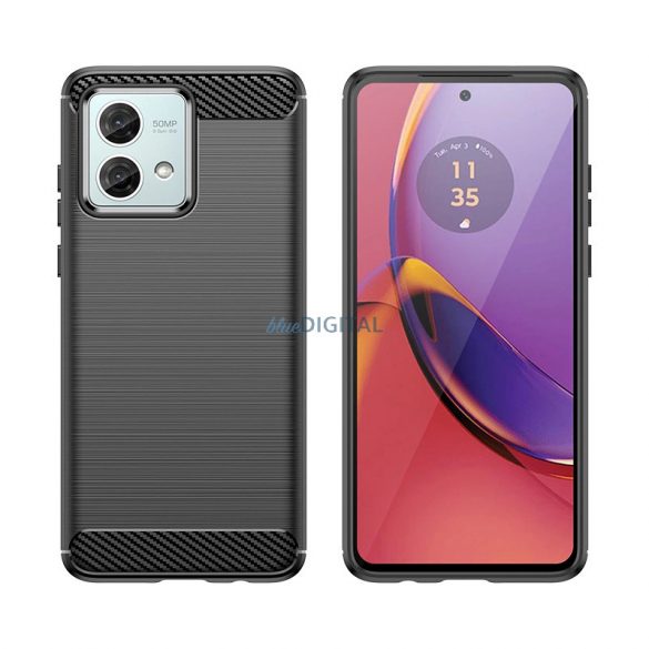 Husa Carbon pentru Motorola Moto G84 - neagra