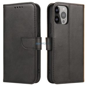 Etui Magnet Case pentru Huawei Nova 12 Pro z klapką i portfelem - czarne