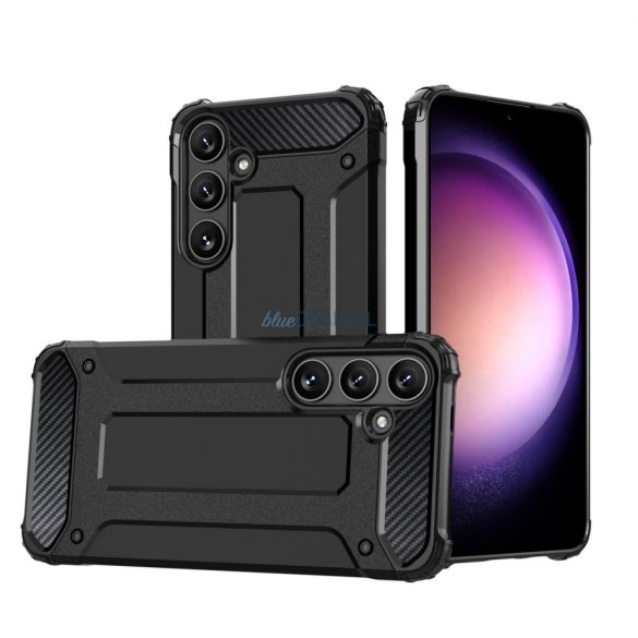 Husă Hybrid Armor pentru Xiaomi POCO C65 / Redmi 13C blindat - negru