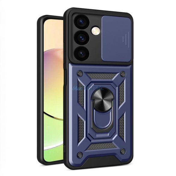 Husa blindata Hybrid Armor Camshield pentru Samsung Galaxy S24+ cu husa pentru camera - albastra