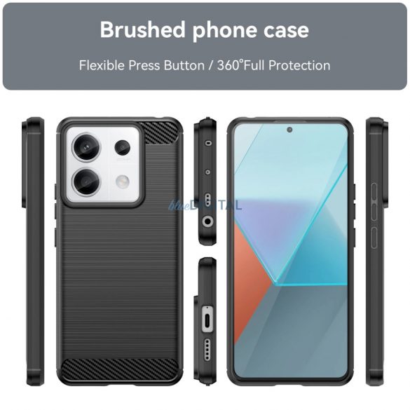 Husa Carbon pentru Xiaomi Redmi Note 13 Pro - neagra