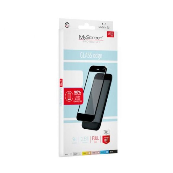 IPHONE 12 / 12 PRO - MYSCREEN LITE BORCHIA STICLĂ CALITĂ Adeziv complet negru