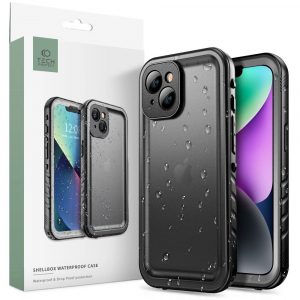 Carcasa Tech-Protect ShellBox impermeabila IP68 pentru iPhone 14 - neagra