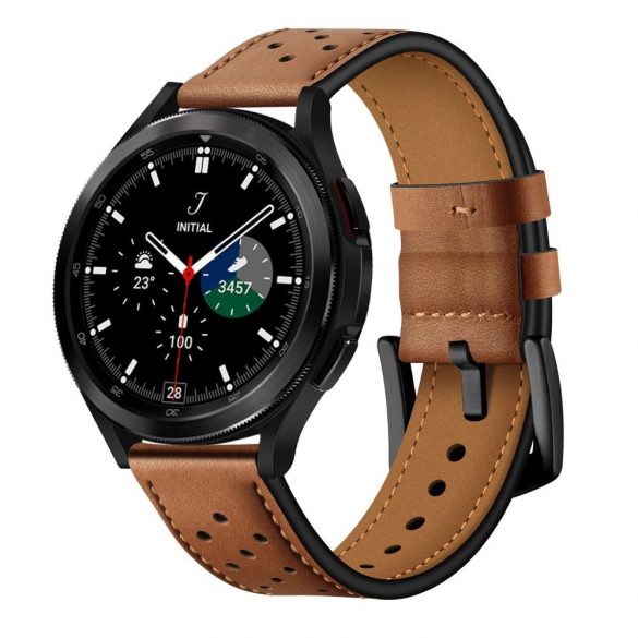 Curea din piele Tech-Protect pentru Samsung Galaxy Watch 4/5/5 Pro/6/7/FE - Maro