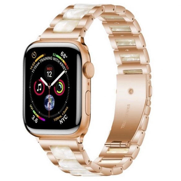 Bratara Tech-Protect Modern pentru Apple Watch 4 / 5 / 6 / 7 / 8 / 9 / SE (38/40/41 mm) - auriu-perla