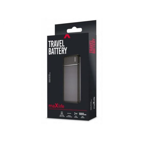 POWER BANK 10000MAH MAXLIFE MXPB-01 NEGRU