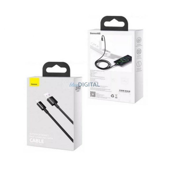 CABLU USB USB-C 6A 66W 2M BASEUS SUPERIOR CATYS-A01 NEGRU