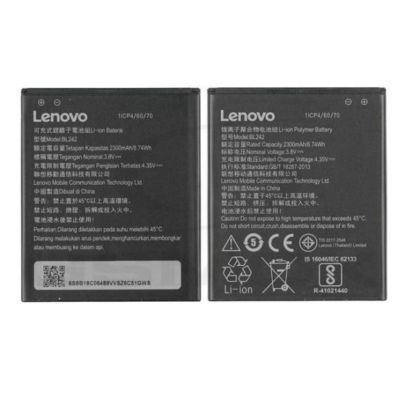 BATERIE LENOVO A6000 / A6000 PLUS / VIBE C / K3 BL242 BL-242 SB19A6N476 SB18C08996 SB18C03395 SB19A6N35K SB18C03396 SB19A6N38C0304B19A6N476 SB18C08995