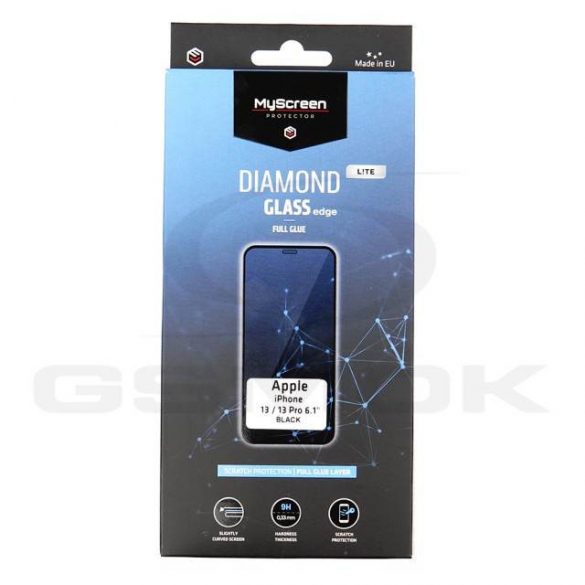 IPHONE 13/13 PRO - MYSCREEN DIAMOND GLASS STICLA CALITĂ LITE EDGE FULL GUE BLACK