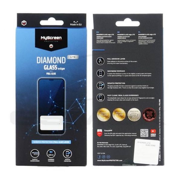 IPHONE 13 PRO MAX - MYSCREEN DIAMOND GLASS STICLA CALITĂ LITE EDGE FULL GUE BLACK