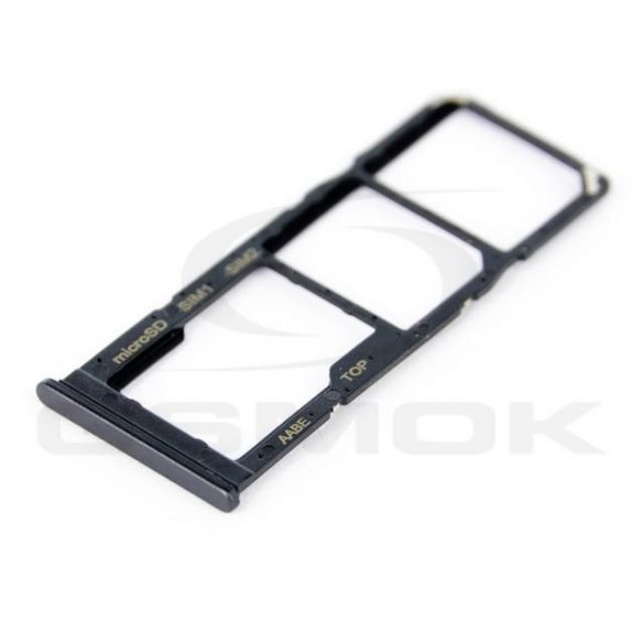 SUPORT PENTRU CARD DUAL SIM ȘI CARD DE MEMORIE SAMSUNG A125 GALAXY A12 NEGRU GH98-46124A [ORIGINAL]