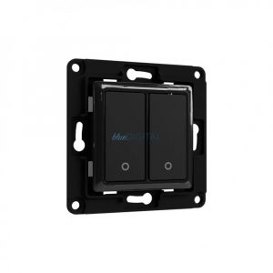 Shelly Wall Switch Comutator de perete cu 2 butoane, Negru