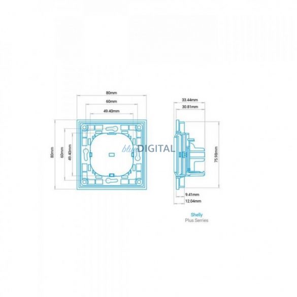 Shelly Wall Switch Comutator de perete cu 4 butoane, alb