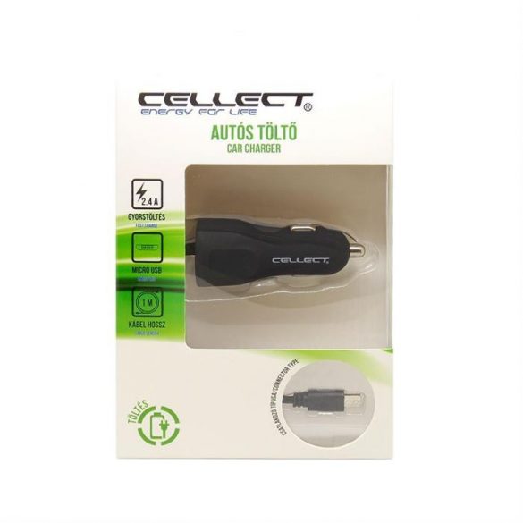 Încărcător auto 12W cu conexiune Micro USB, 2,4A