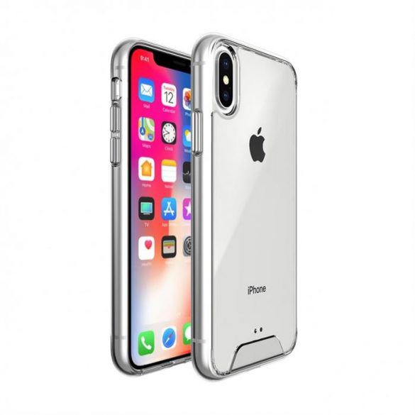 Husa din spate din silicon rezistenta la socuri, iPhone 11 Pro Max, transparenta