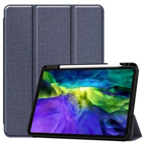 Husă pentru tabletă Apple iPad 11 2020 cu suport pentru stilou, Albastru