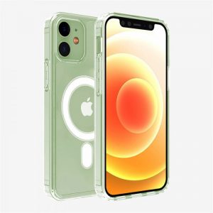 iPhone 12 Mini TPU + PC Magnetic silicon husă, transparent