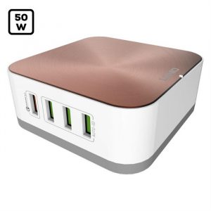 Statie USB LDNIO 50W cu 8 intrari 10A, Rosegold