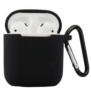 Husă din silicon Airpods 1.2, negru, 2,5 mm