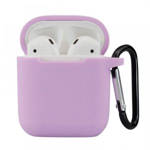 Husă din silicon Airpods 1,2, violet deschis, 2,5 mm