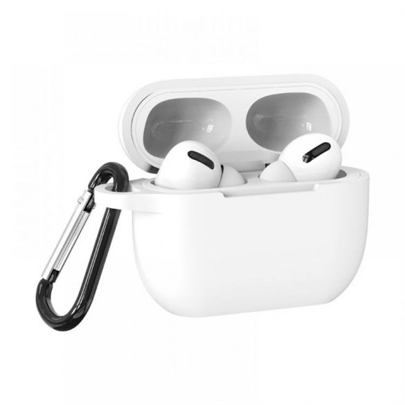 Husă din silicon Airpods Pro, albă, 2,5 mm