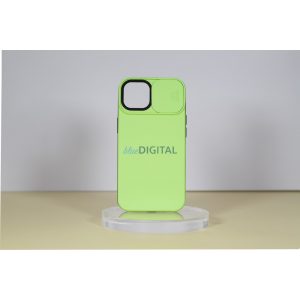 iPhone 14 TPU+PC slide. husă de protecție pentru cameră, verde