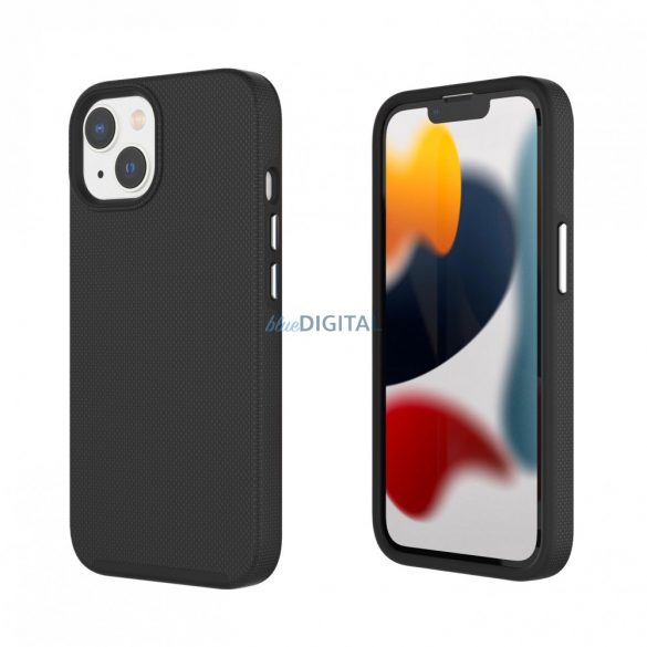 Husa iPhone 14 Plus TPU+PC rezistenta la socuri, Neagra