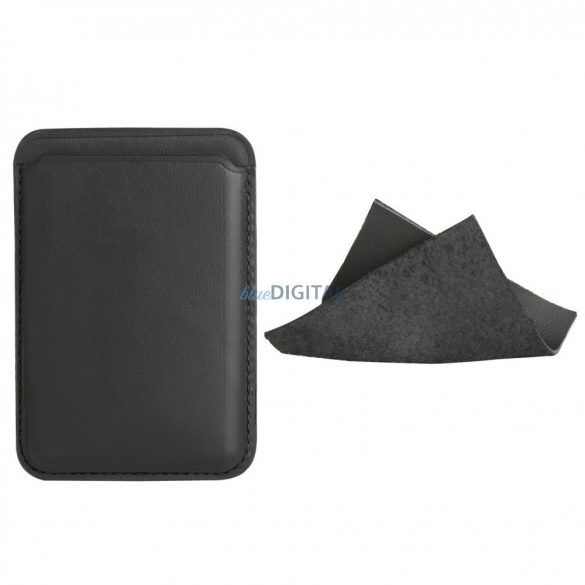 Suport card magnetic pentru telefon, negru