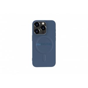 Husa magnetica din silicon pentru iPhone 15 Pro, albastra