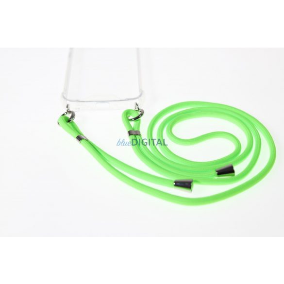 Sam A35 5G TPU+PC Carcasa transparenta, cu cordon verde neon