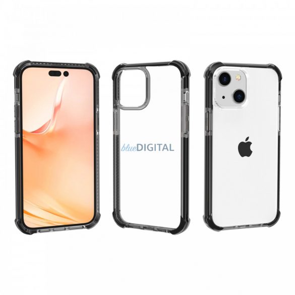 Husa din silicon rezistenta la socuri pentru iPhone 14, neagra